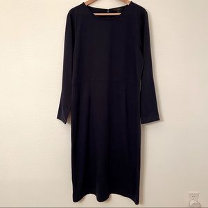 J Crew Long-Sleeved Sheath Dress in Four-Season Stretch